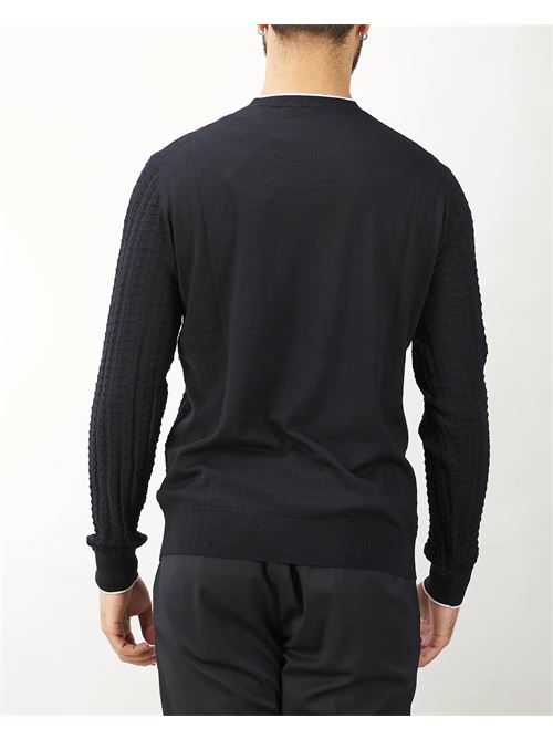 Pure wool, silk and cashmere jacquard sweater Paolo Pecora PAOLO PECORA | Sweater | A070F0089000